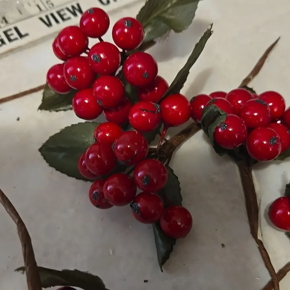 Red Berries Artificial Fake For Decoration
